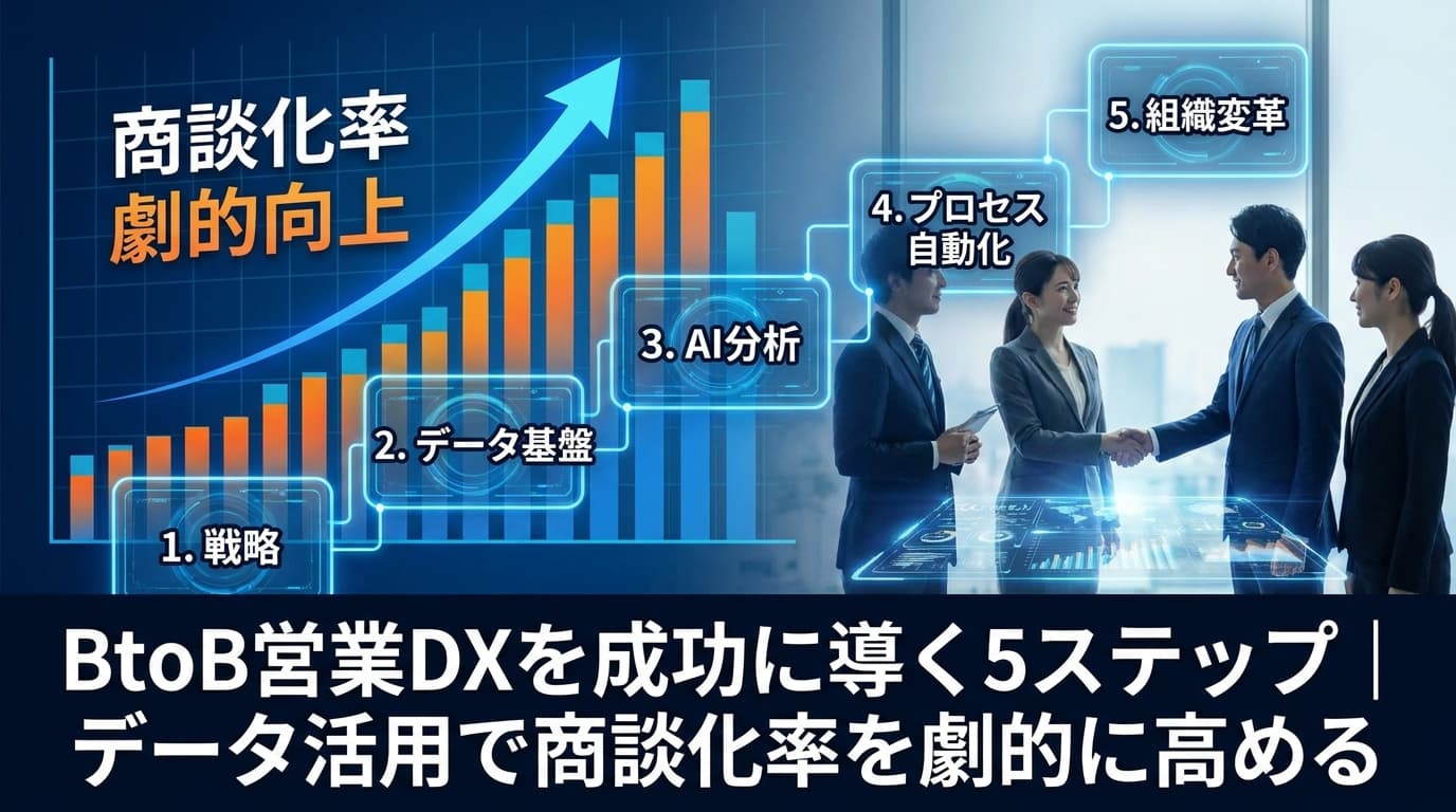BtoB営業DXを成功に導く5ステップ|データ活用で商談化率を劇的に高める
