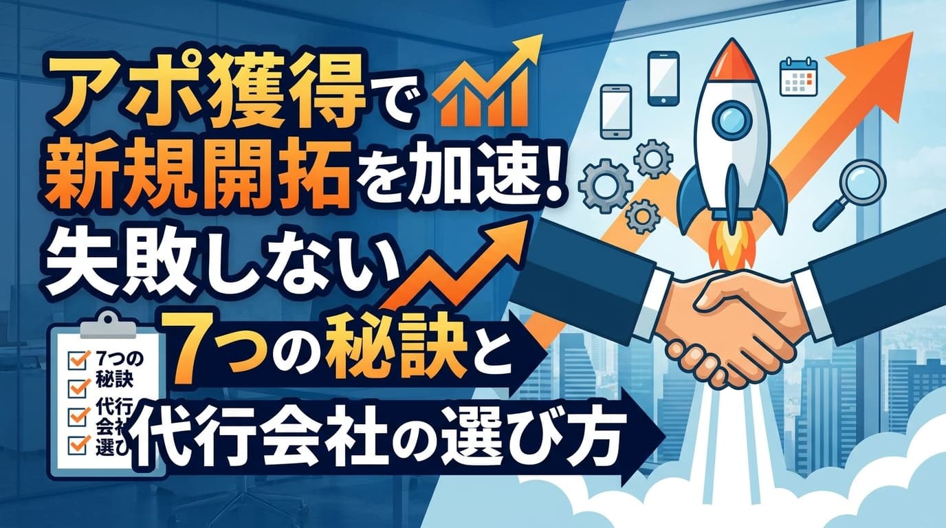 アポ獲得で新規開拓を加速!失敗しない7つの秘訣と代行会社の選び方