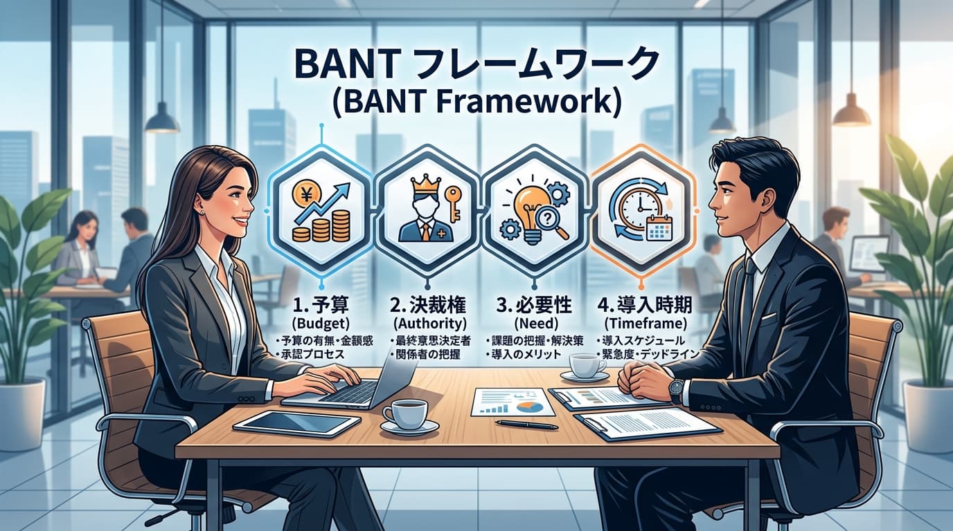 BANTとは?営業フレームワークの条件・質問例とBANT情報を引き出す7つのコツ