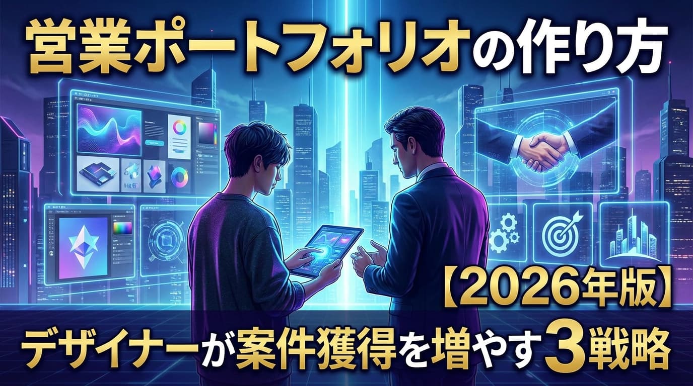 営業ポートフォリオの作り方|デザイナーが案件獲得を増やす3戦略【2026年版】
