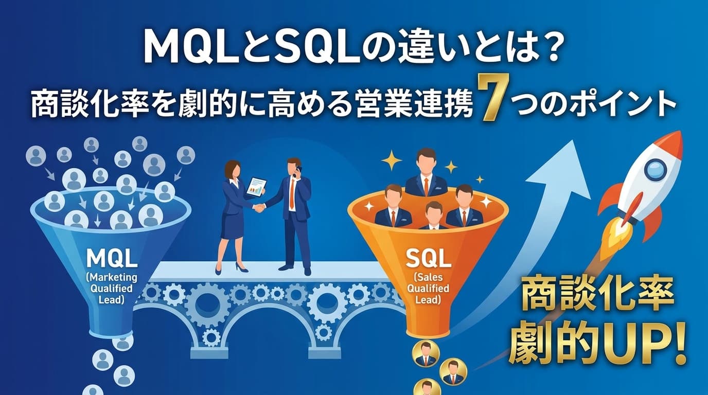 MQL SQLの違いとは?商談化率を劇的に高める営業連携7つのポイント