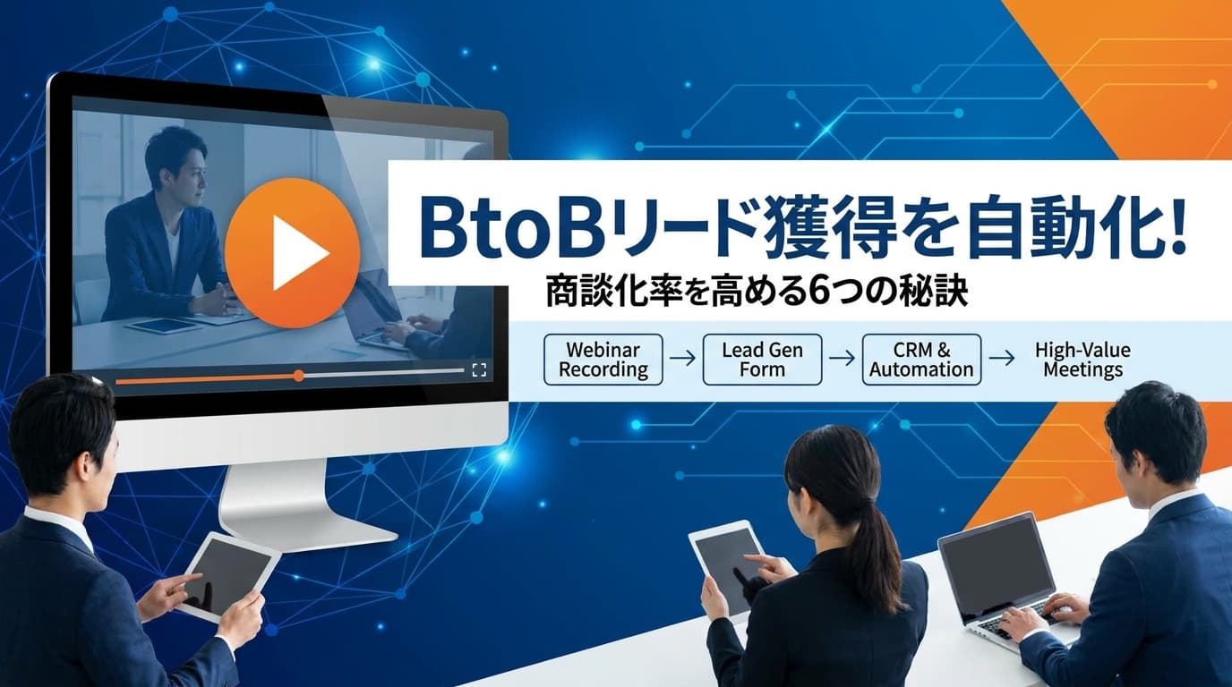 ウェビナーの録画配信でBtoBリード獲得を自動化!商談化率を高める6つの秘訣