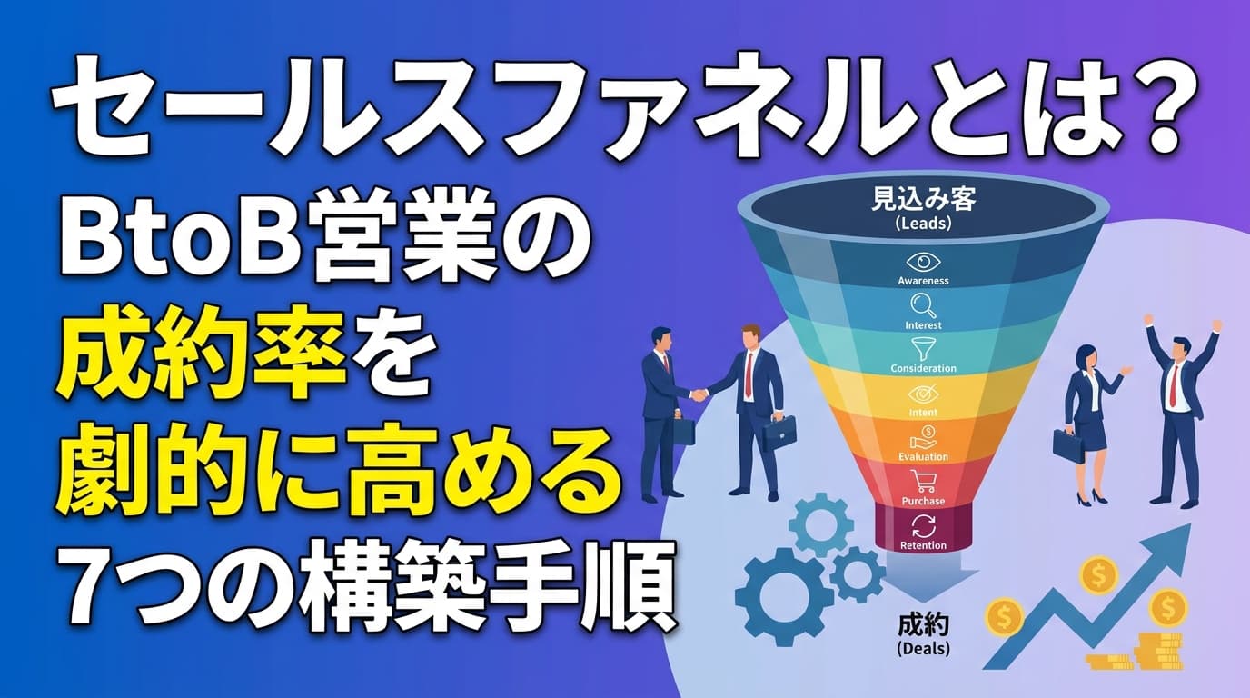 セールスファネルとは?BtoB営業の成約率を劇的に高める7つの構築手順