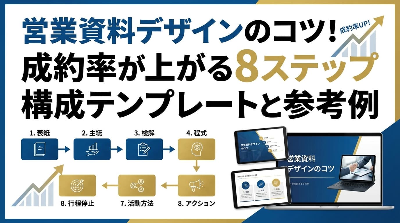 営業資料デザインのコツ【2026年版】成約率が上がる構成テンプレートと参考例