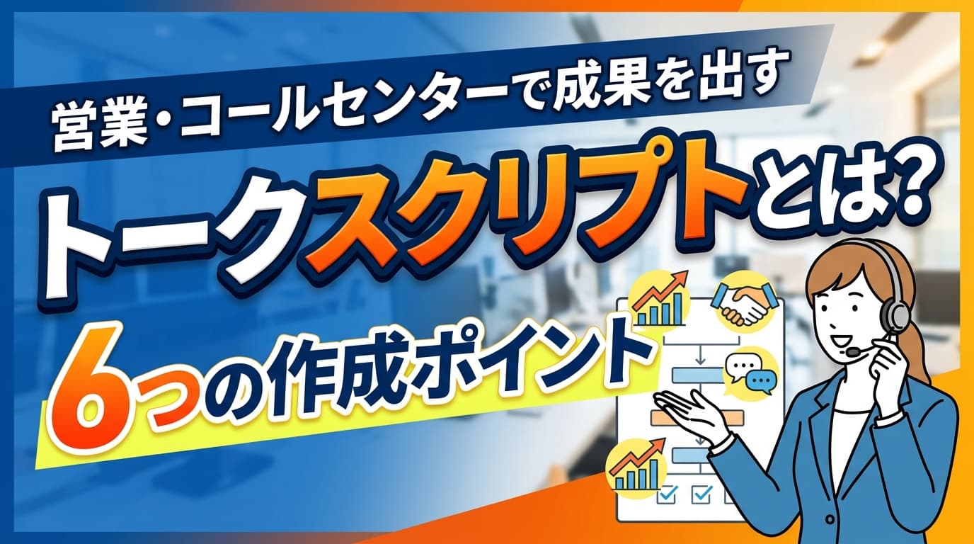 トークスクリプトとは?営業・コールセンターで成果を出す6つの作成ポイント