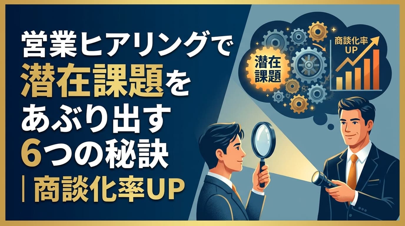 営業ヒアリングで潜在課題をあぶり出す6つの秘訣|商談化率UP