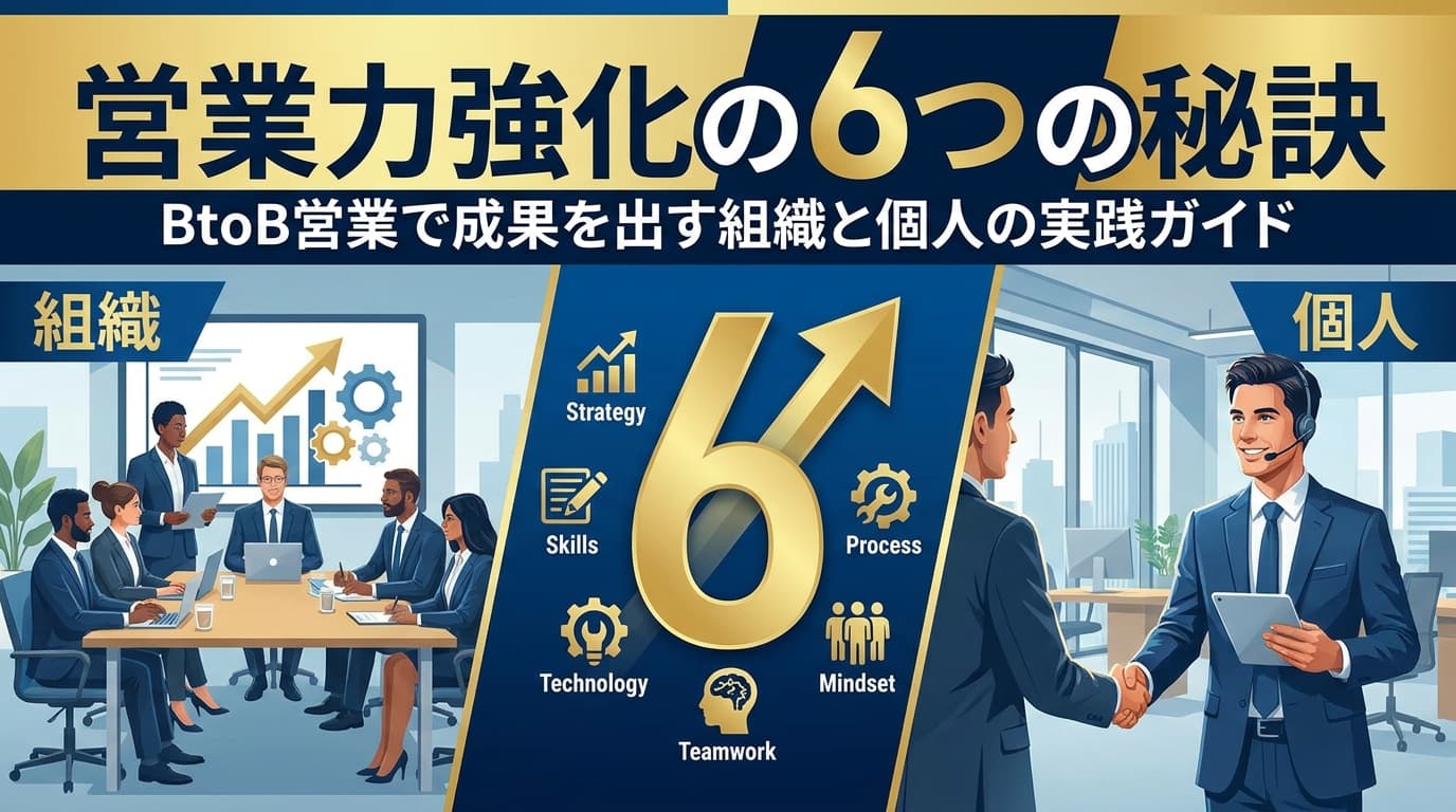 営業力強化の6つの秘訣|BtoB営業で成果を出す組織と個人の実践ガイド