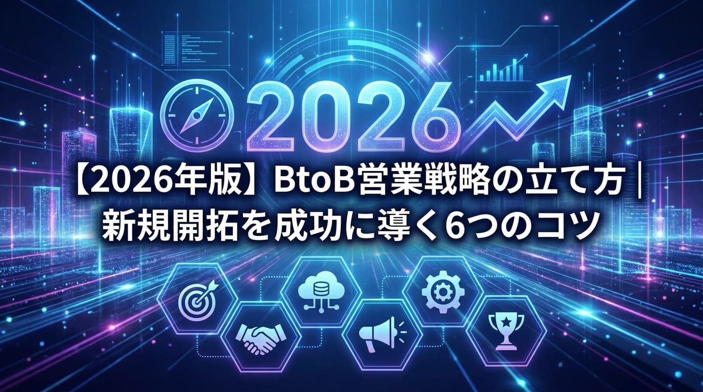BtoB営業戦略の立て方【完全ガイド】新規開拓成功の6ステップ・施策一覧【2026年版】