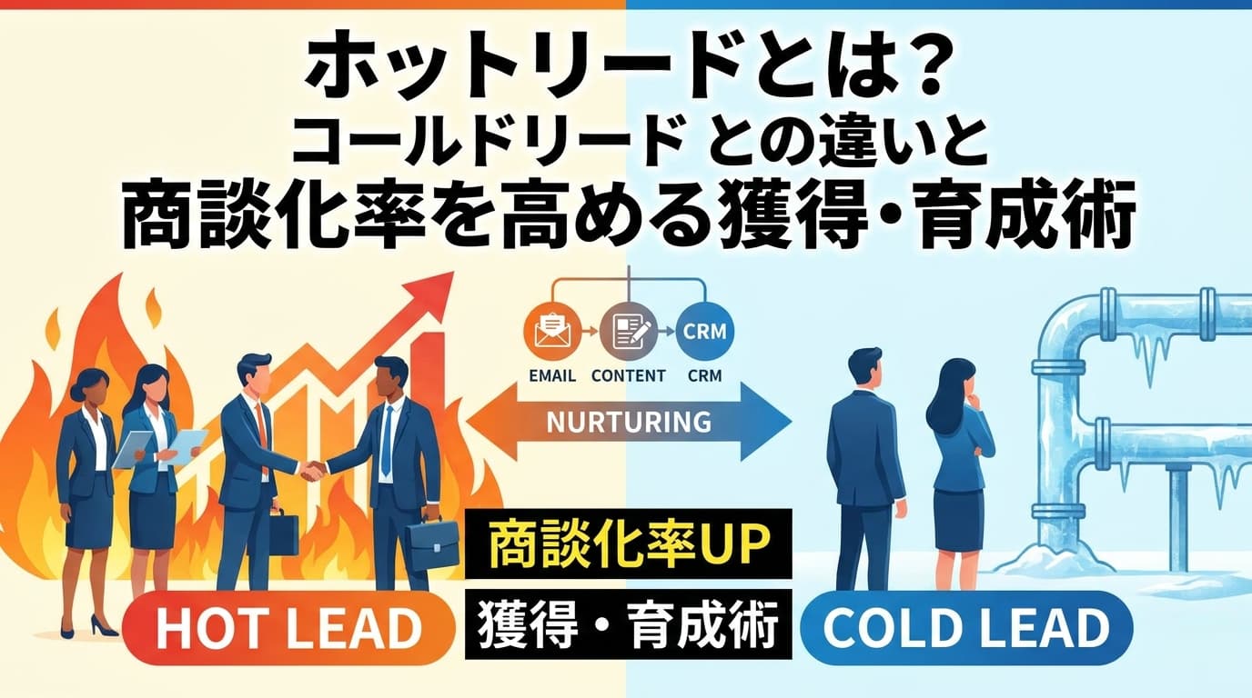 ホットリードとは?コールドリードとの違いと商談化率を高める獲得・育成術