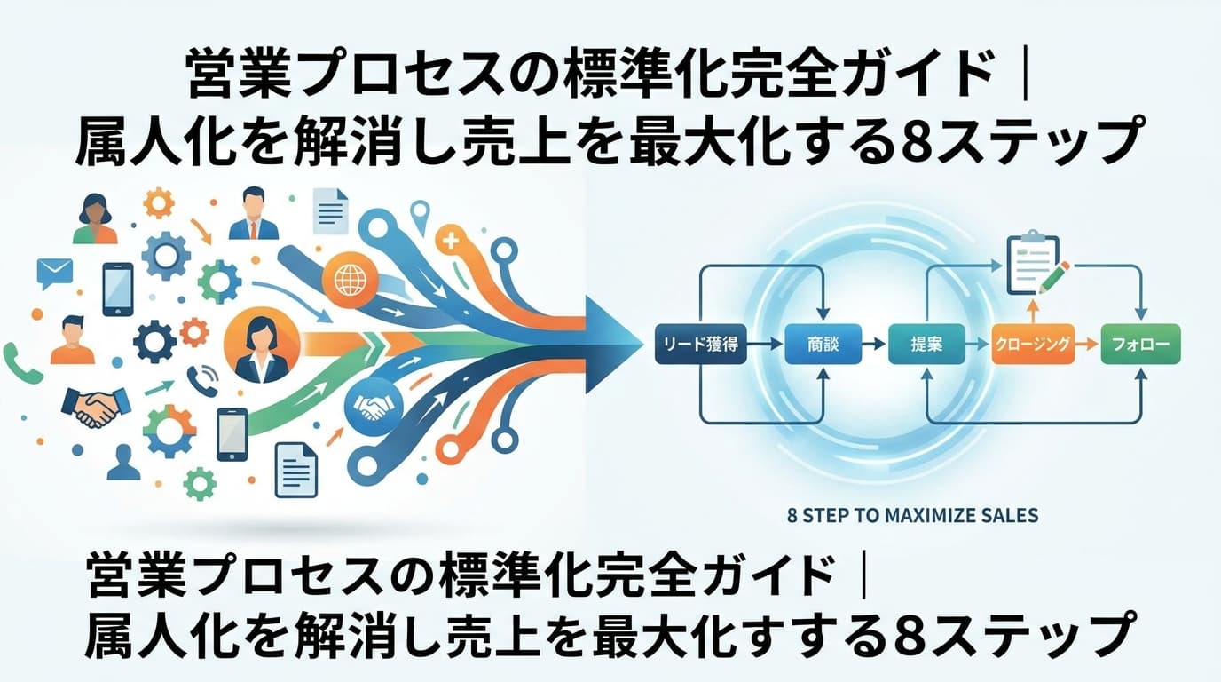 営業プロセスの標準化完全ガイド|属人化を解消し売上を最大化する8ステップ