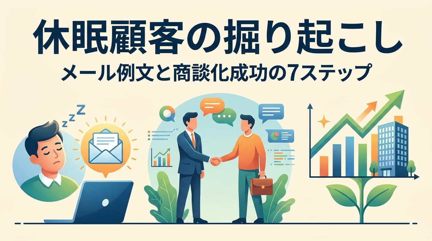 休眠顧客の掘り起こしに効くメール例文と商談化成功の7ステップ