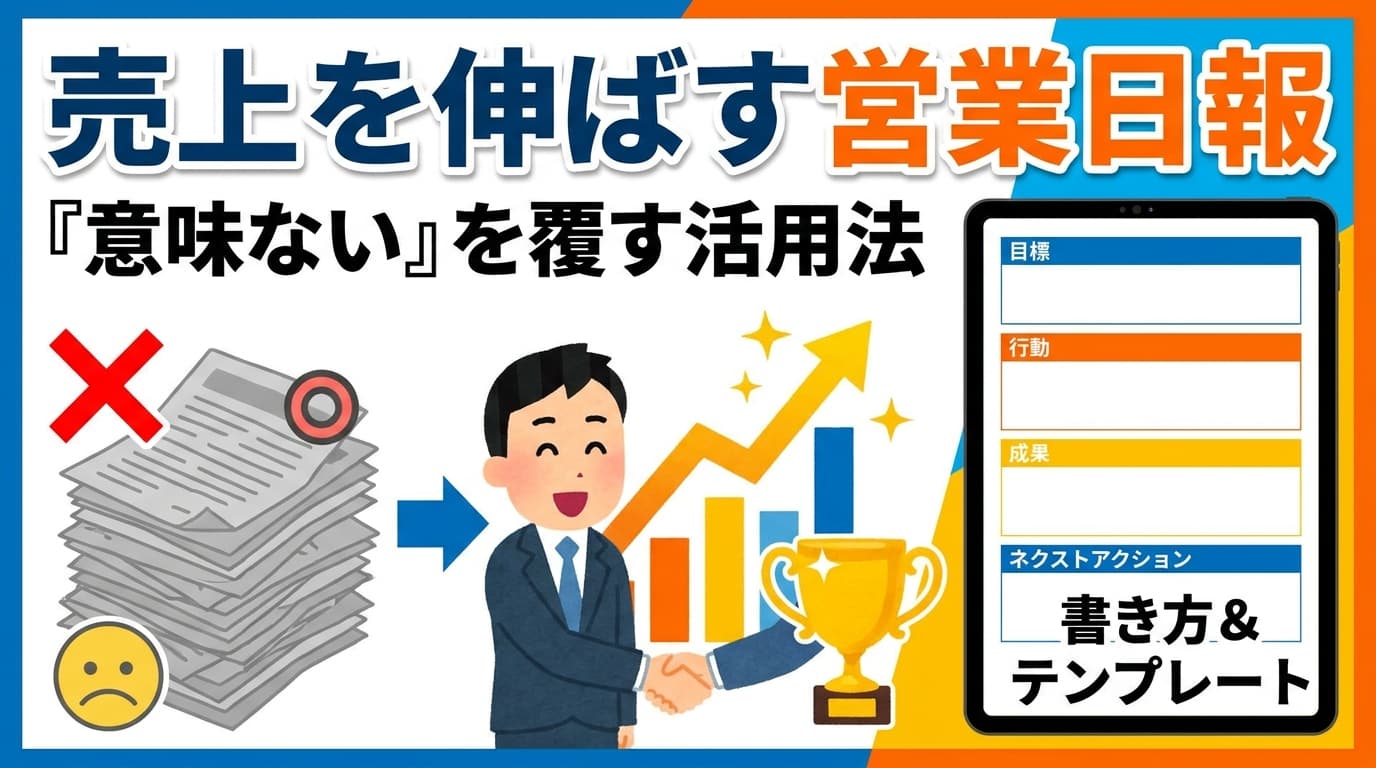 売上を伸ばす営業日報の書き方とテンプレート|「意味ない」を覆す活用法