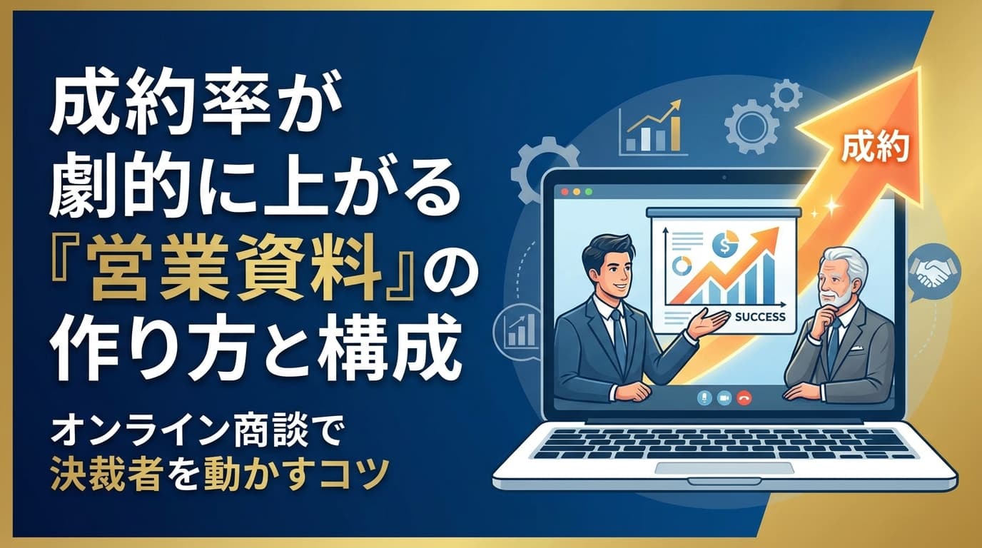オンライン商談の営業資料の作り方|構成・スライドのコツ・成約率UP術【2026年版】