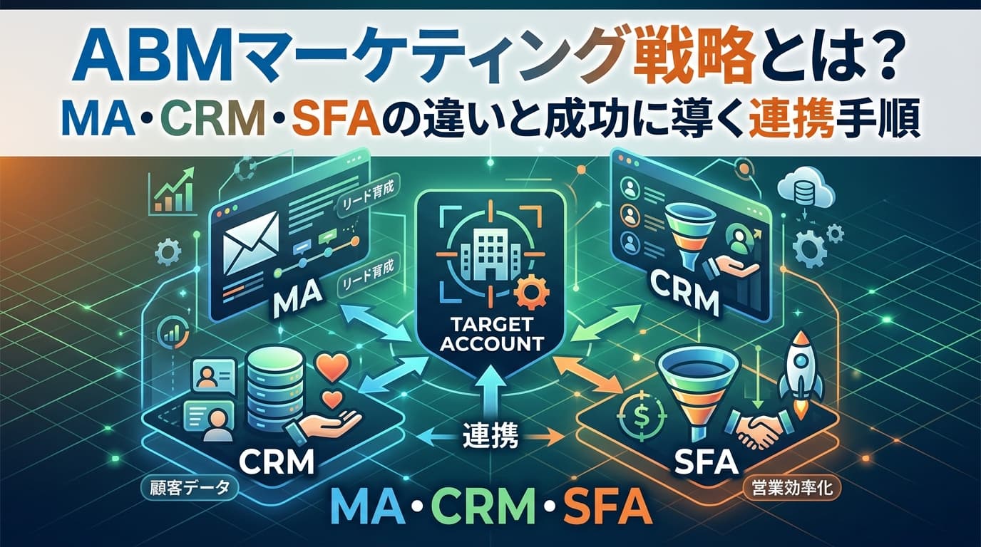 ABMマーケティング戦略とは?MA・CRM・SFAの違いと成功に導く連携手順
