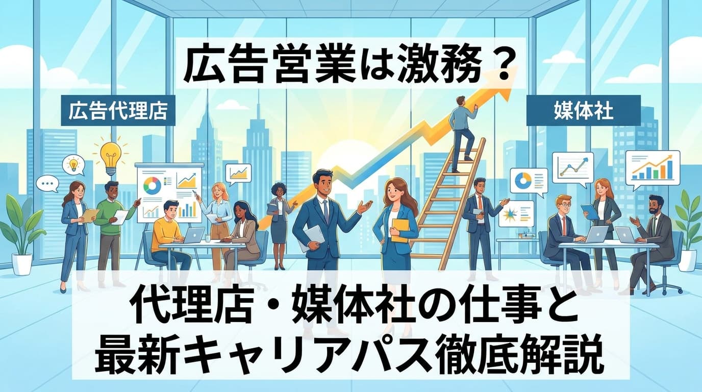 広告営業は激務?代理店と媒体社の仕事内容の違いから最新キャリアパスまで徹底解説