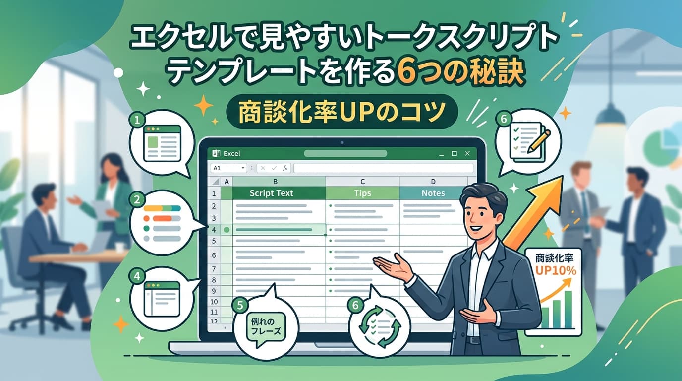 エクセルで見やすいトークスクリプトテンプレートを作る6つの秘訣|商談化率UPのコツ