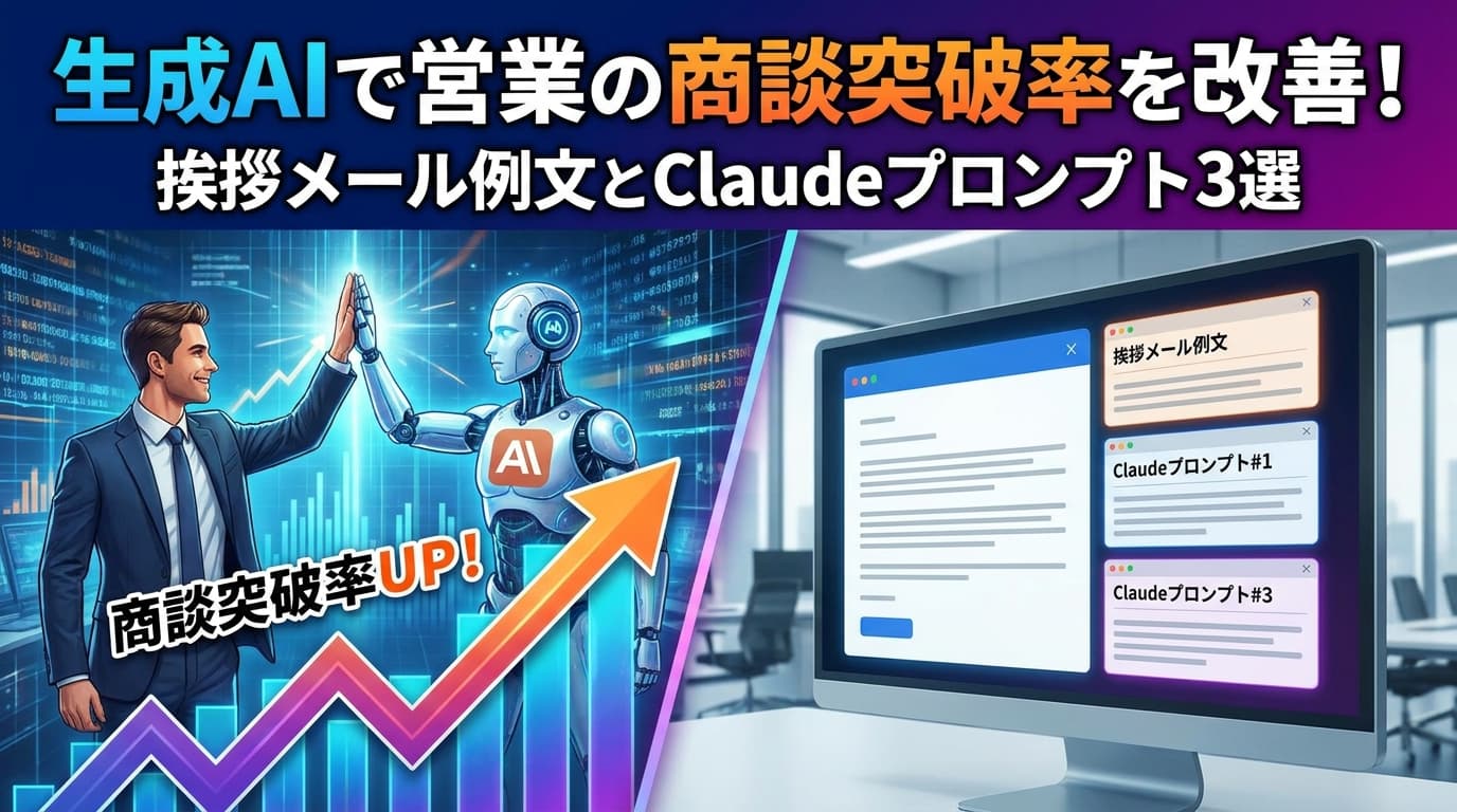 生成AIで営業の商談突破率を改善!挨拶メール例文とClaudeプロンプト3選