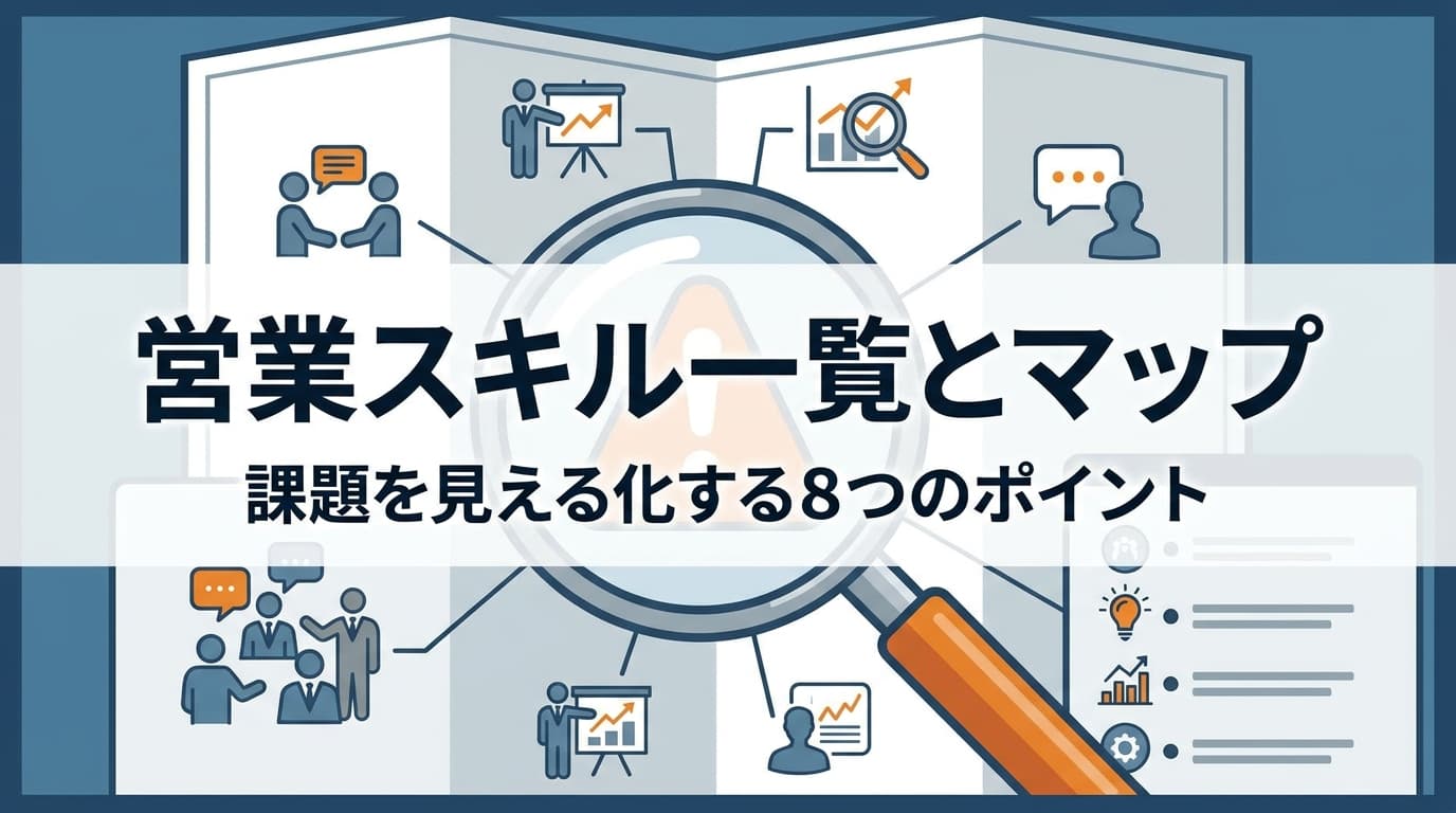 営業スキル一覧とマップの作り方|チームの課題を見える化する8つのポイント