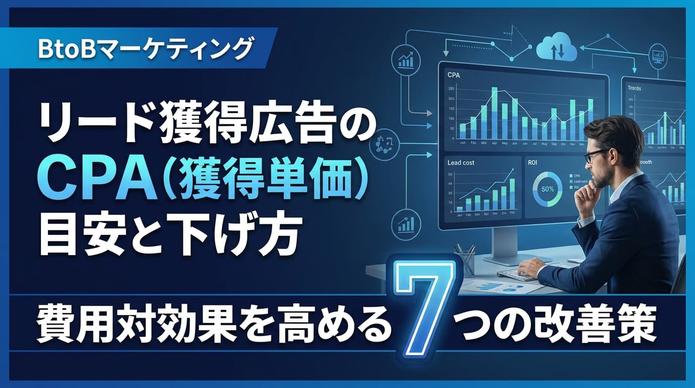 リード獲得単価(CPA)の相場と下げ方|業界別目安・費用対効果改善7施策【2026年版】