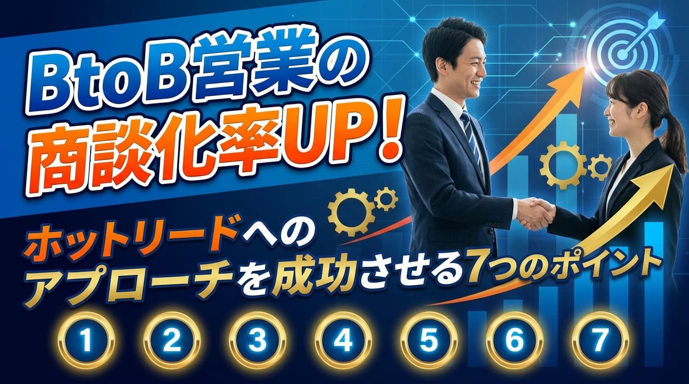 BtoB営業の商談化率UP!ホットリードへのアプローチを成功させる7つのポイント