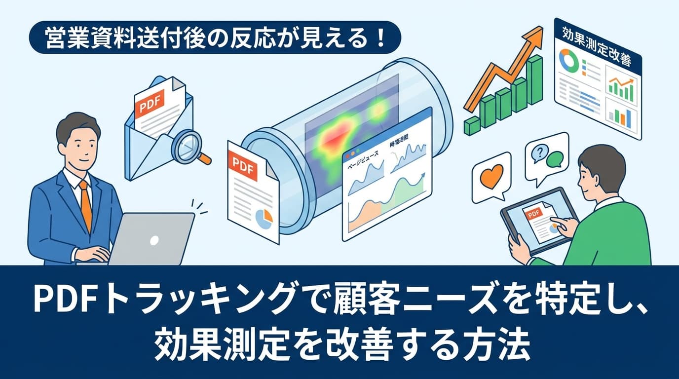 営業資料送付後の反応が見える!PDFトラッキングで顧客ニーズを特定し、効果測定を改善する方法