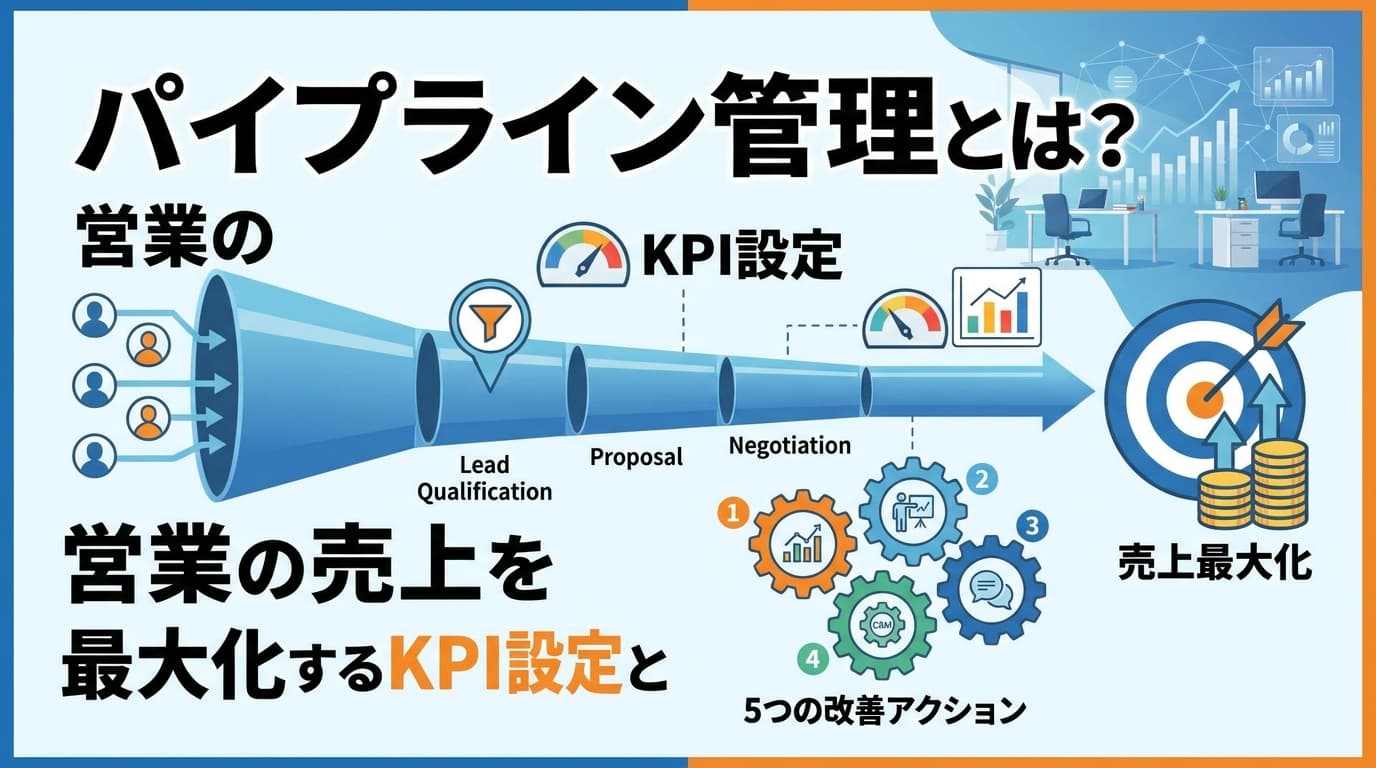 パイプライン管理とは?営業の売上を最大化するKPI設定と5つの改善アクション