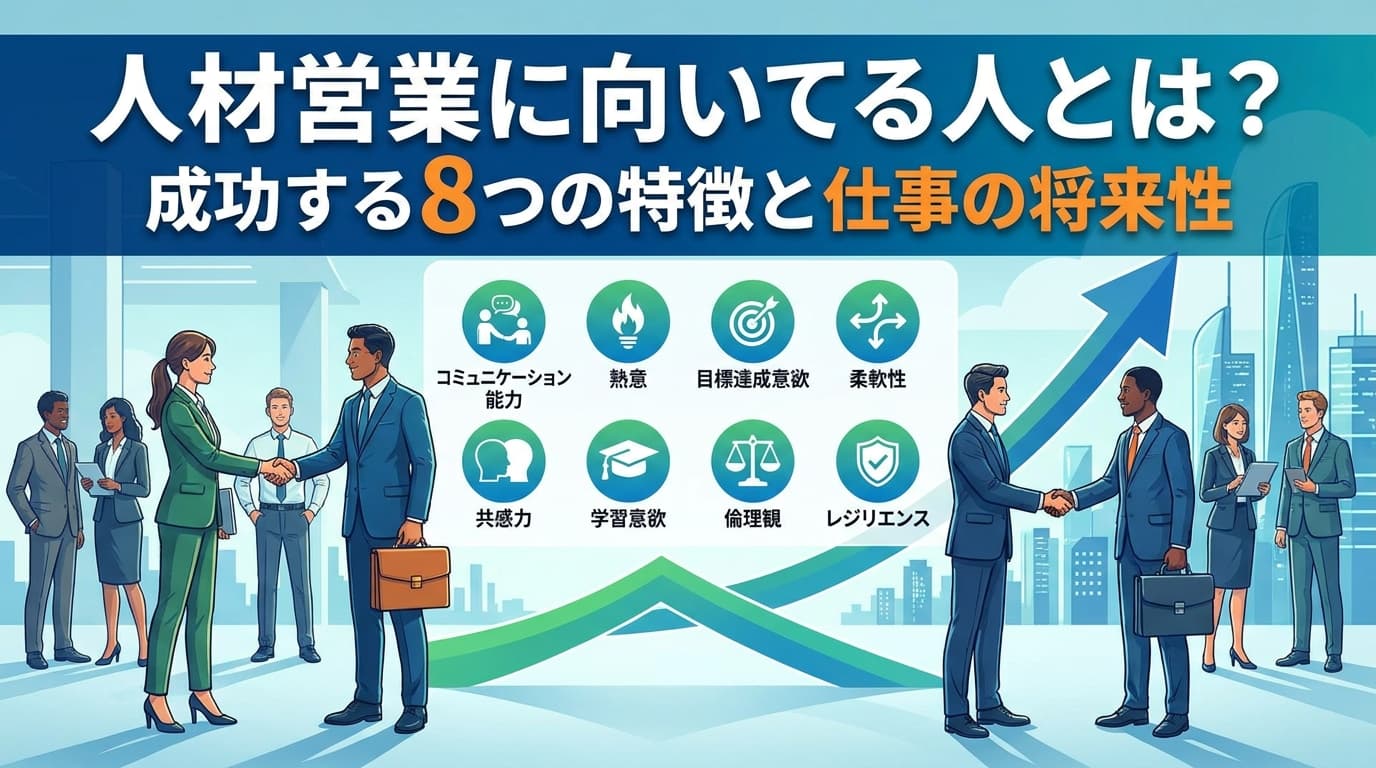 人材営業に向いてる人とは?成功する8つの特徴と仕事の将来性