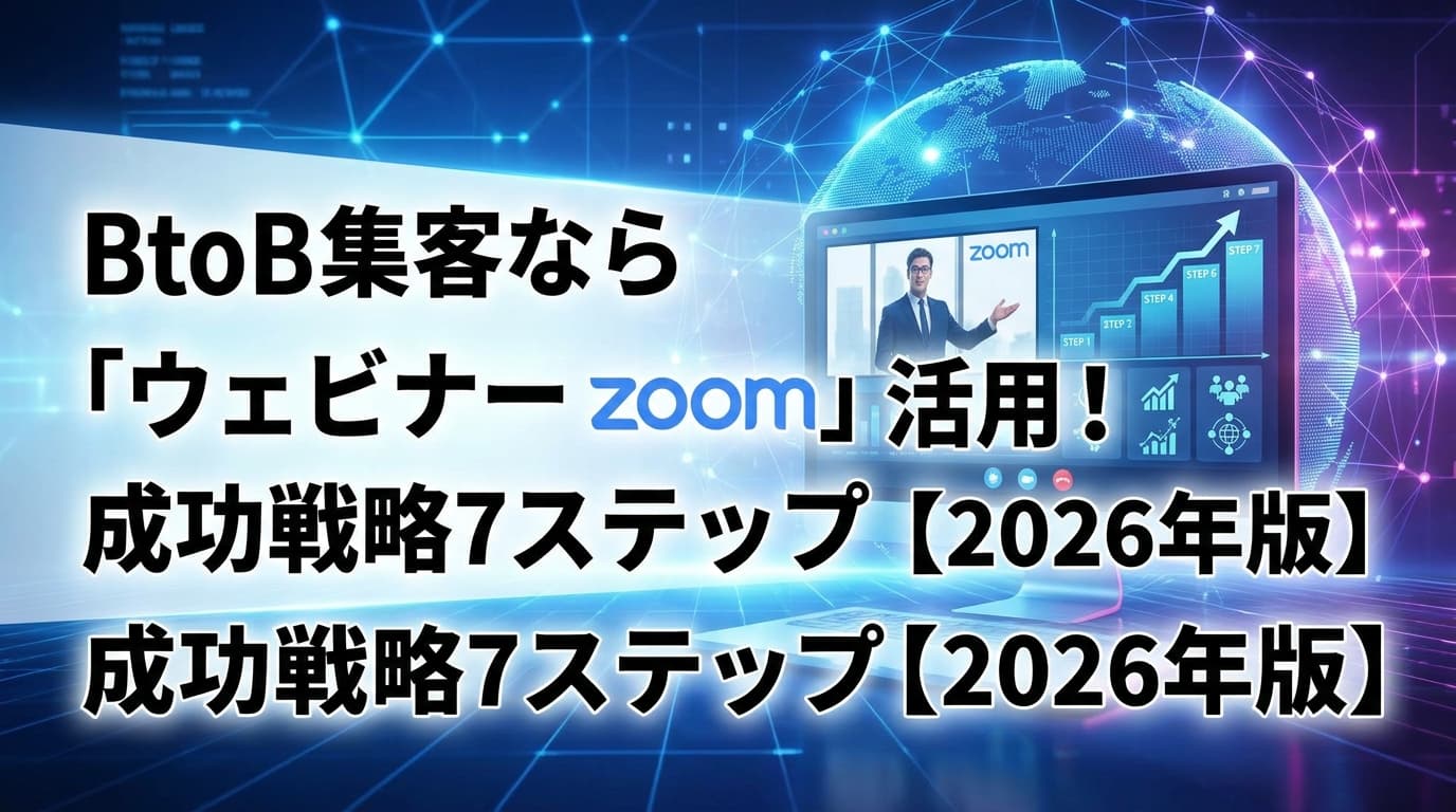 BtoB集客なら「ウェビナー zoom」活用!成功戦略7ステップ【2026年版】