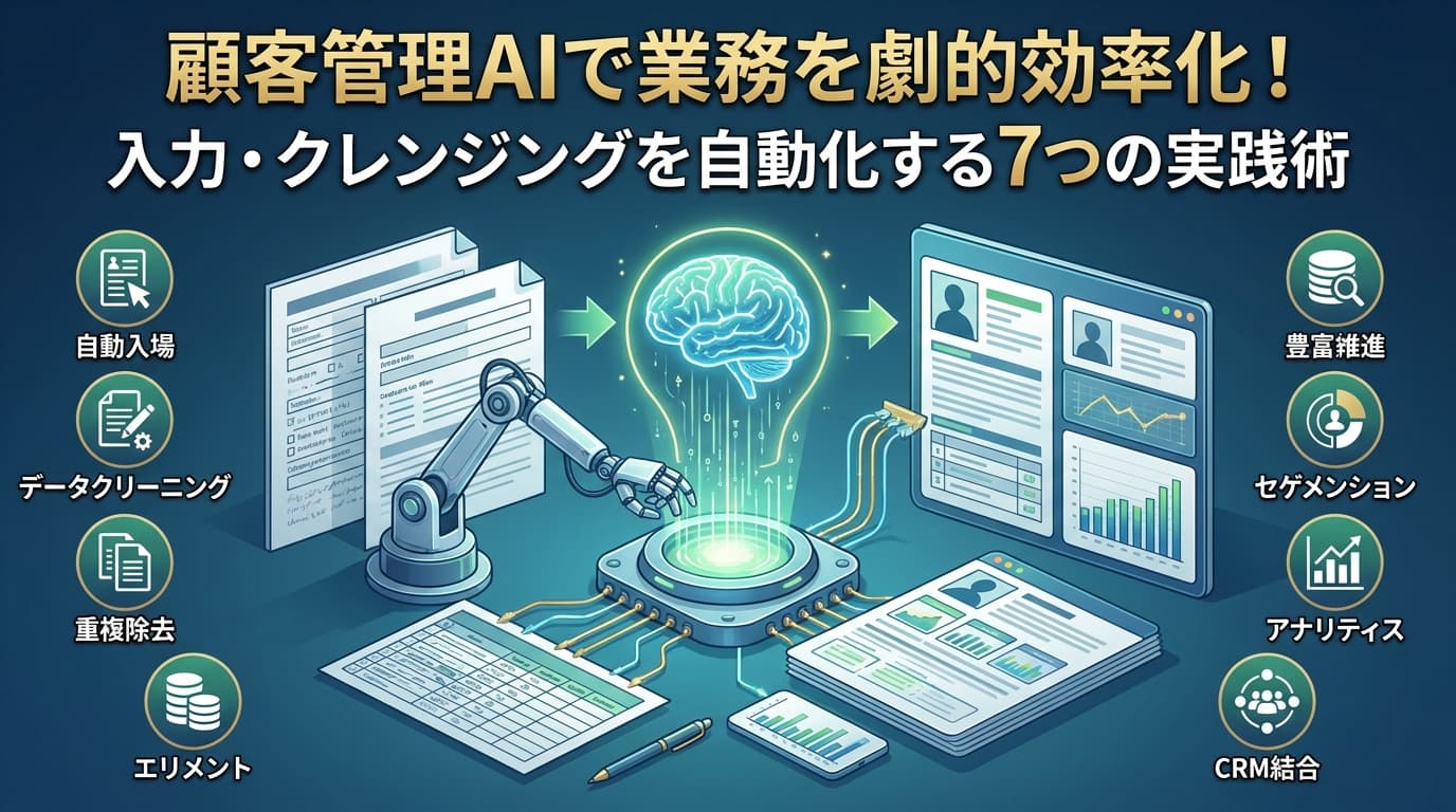 顧客管理AIで業務を劇的効率化!入力・クレンジングを自動化する7つの実践術