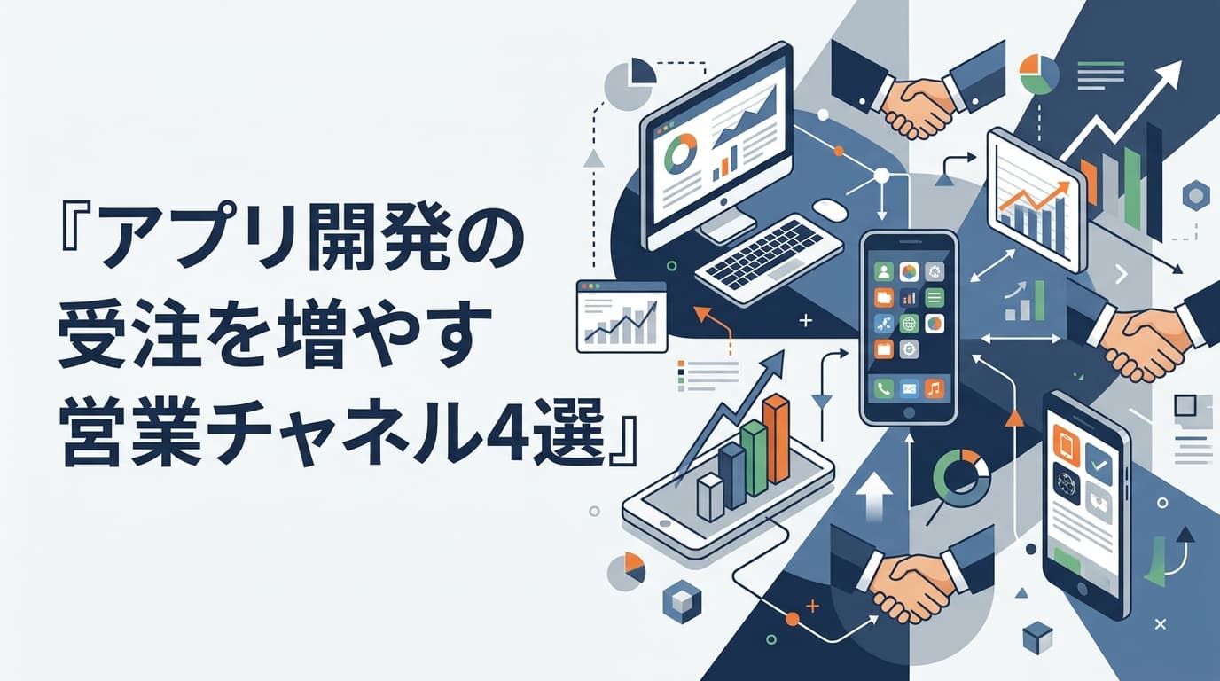 受託開発の営業方法を改善!アプリ開発の受注を増やす営業・集客チャネル4選