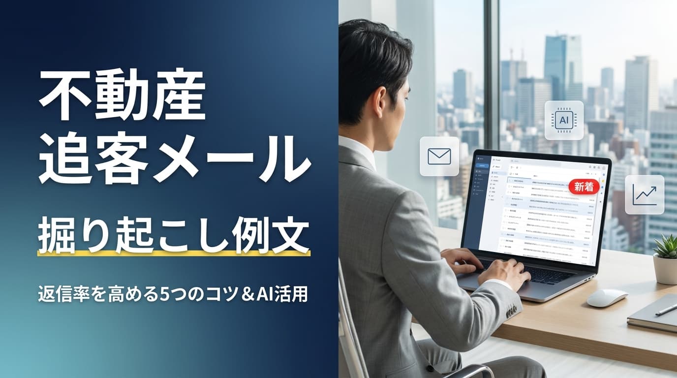 不動産 追客メール 掘り起こし例文|返信率を高める5つのコツとAI活用