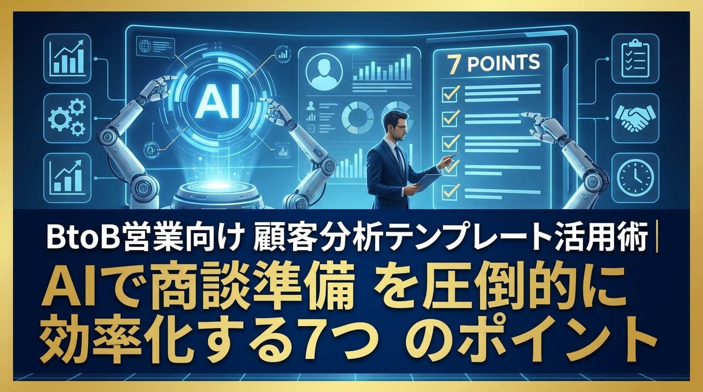 BtoB営業向け顧客分析テンプレート活用術|AIで商談準備を圧倒的に効率化する7つのポイント