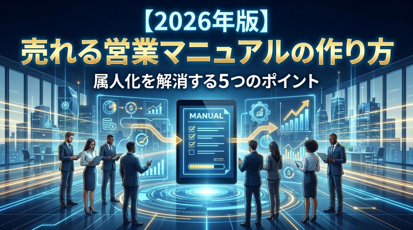 【2026年版】売れる営業マニュアルの作り方|属人化を解消する5つのポイント