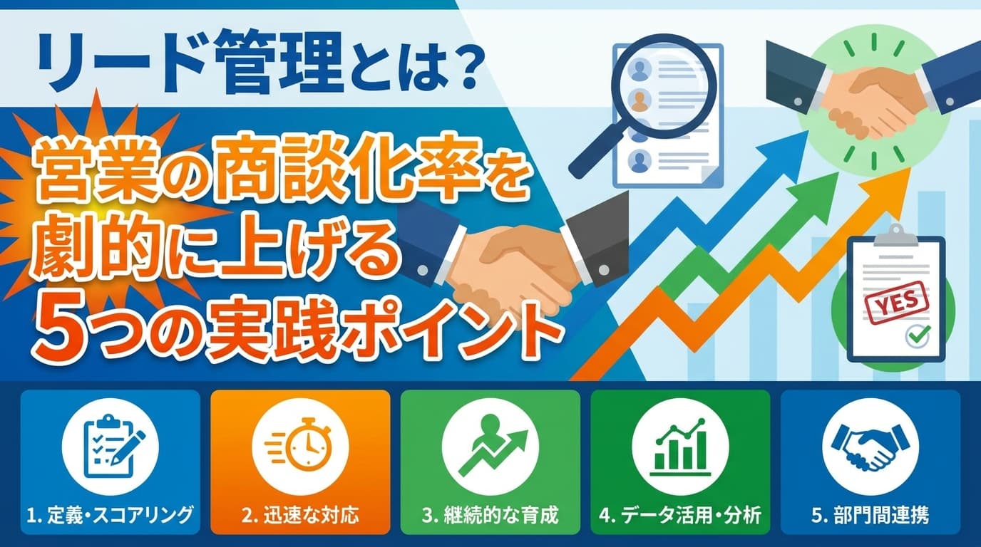 リード管理とは?営業の商談化率を劇的に上げる5つの実践ポイント