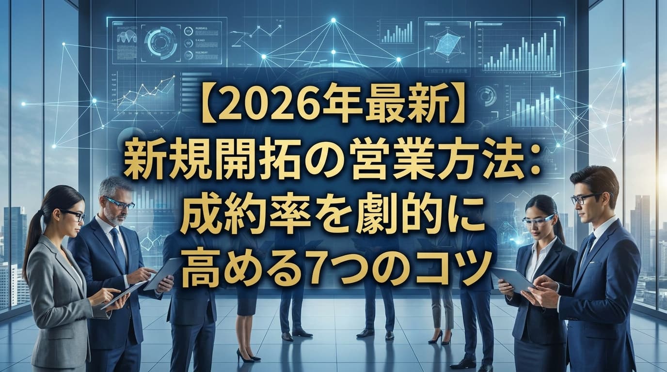 【2026年最新】新規開拓の営業方法:成約率を劇的に高める7つのコツ