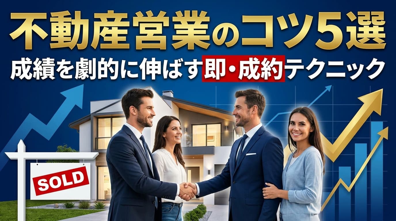 不動産営業のコツ5選|即・成約を連発するトップセールスのヒアリング術