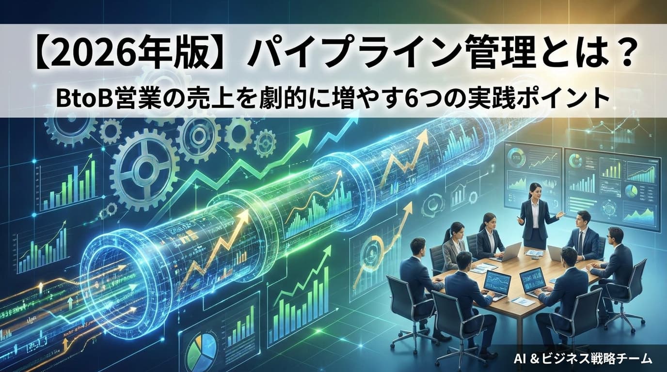 【2026年版】パイプライン管理とは?BtoB営業の売上を劇的に増やす6つの実践ポイント