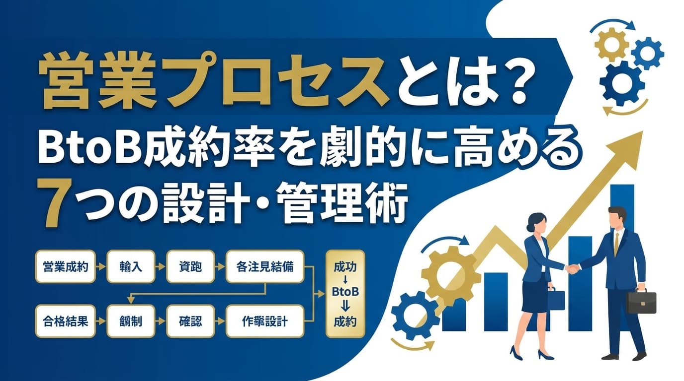 営業プロセスとは?BtoB成約率を劇的に高める7つの設計・管理術