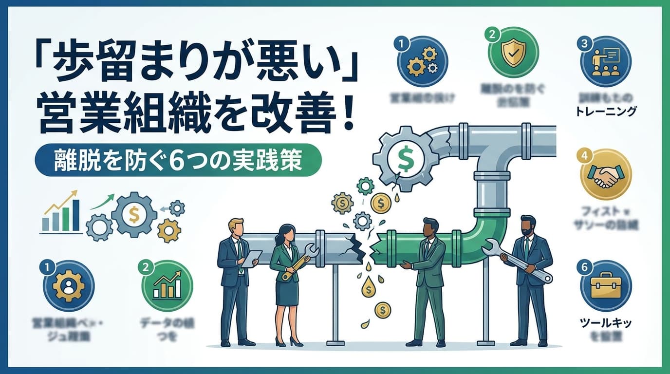 「歩留まりが悪い」営業組織を改善!離脱を防ぐ6つの実践策
