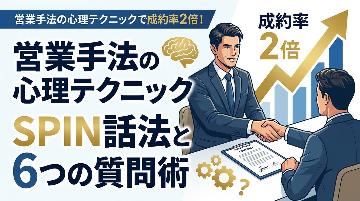 営業手法 心理の極意|SPIN話法で成約率を上げる6つの質問術