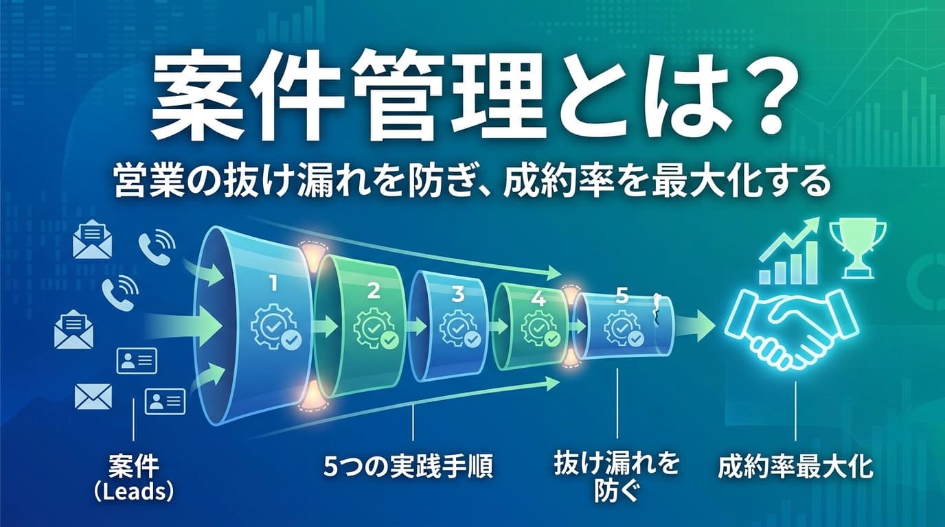 案件管理とは?営業の抜け漏れを防ぎ、成約率を最大化する5つの実践手順
