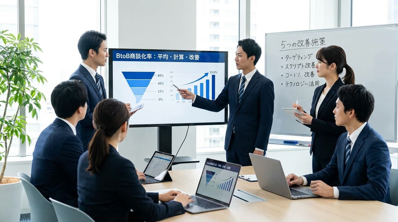 BtoBインサイドセールスの商談化率|平均の目安・正しい計算方法と5つの改善施策