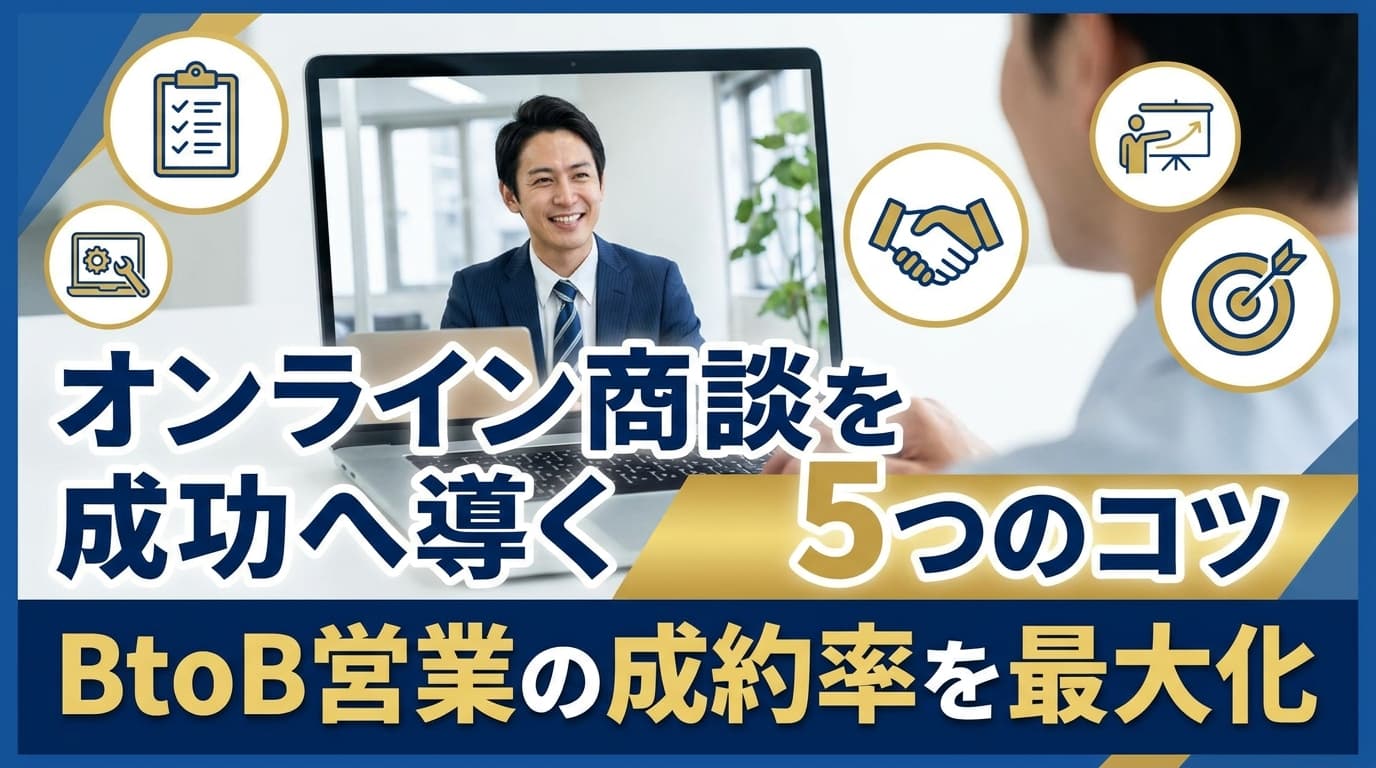 オンライン商談を成功へ導く5つのコツ|BtoB営業の成約率を最大化