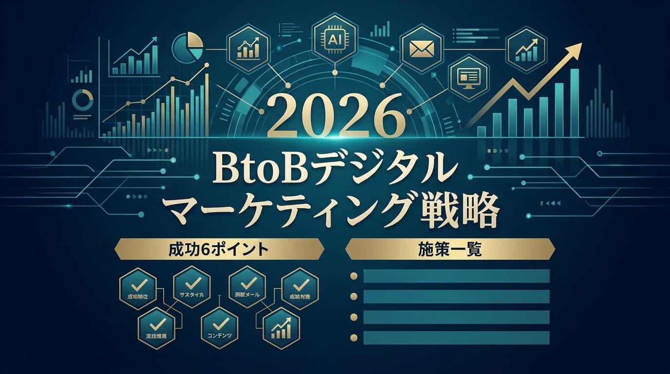 【2026年版】BtoBデジタルマーケティング戦略|成功する6つのポイントと施策一覧