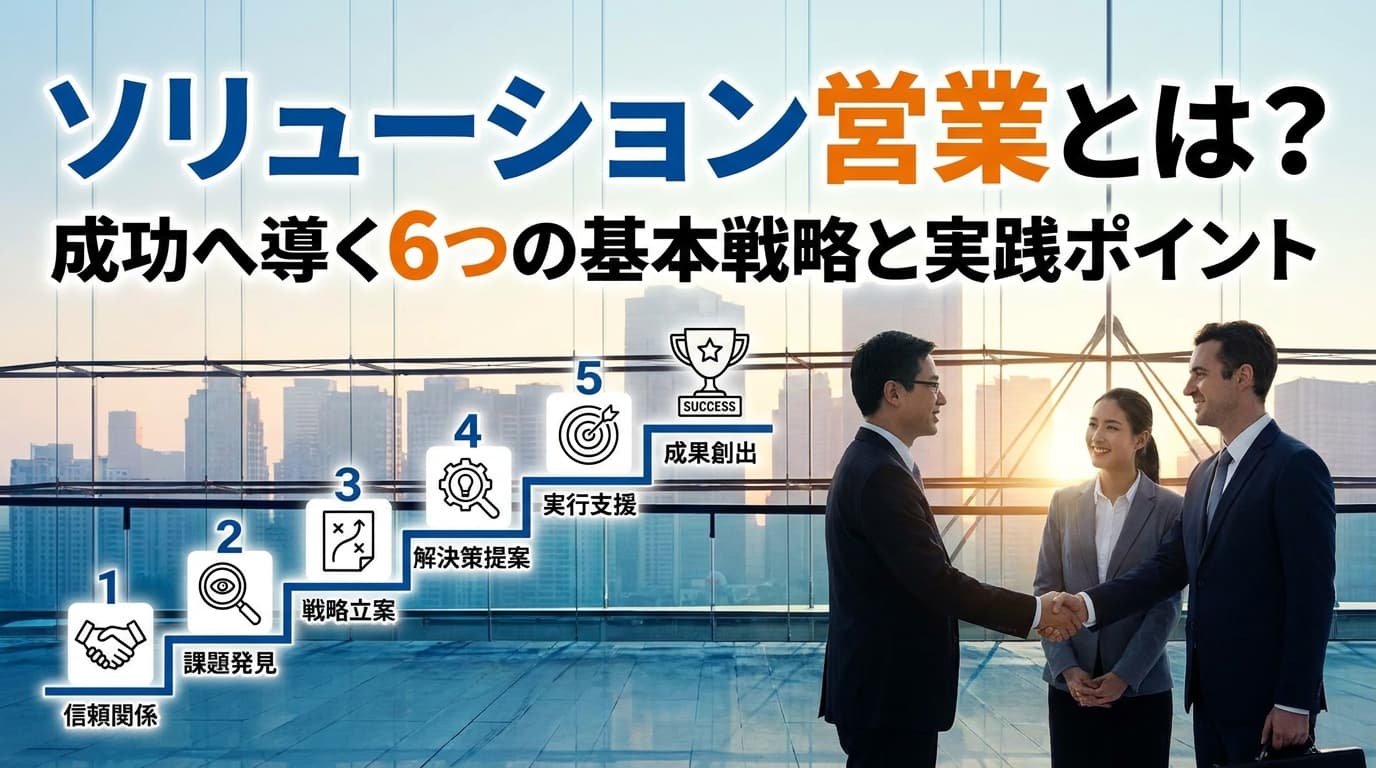 ソリューション営業とは?成功へ導く6つの基本戦略と実践ポイント