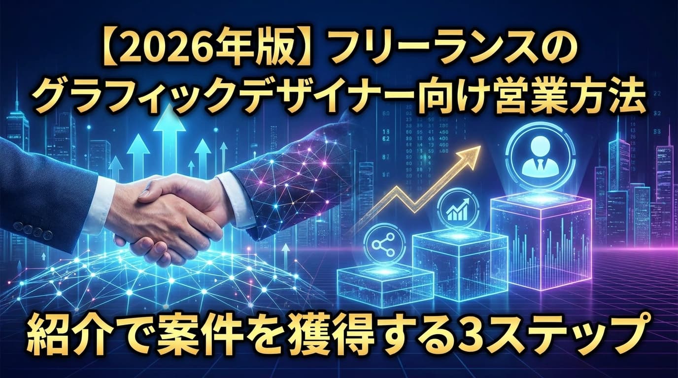 フリーランスのグラフィックデザイナー向け営業方法|単価競争を脱却し「紹介」で継続案件を獲得する
