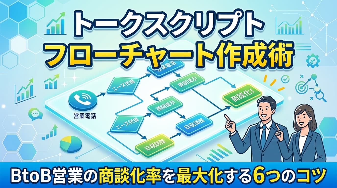 トークスクリプト フローチャート作成術|BtoB営業の商談化率を最大化する6つのコツ