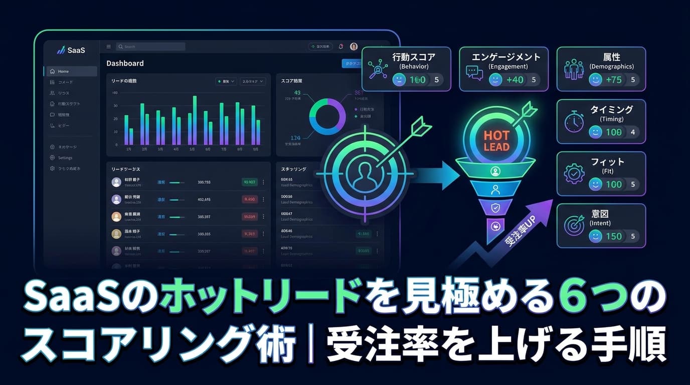 SaaSのホットリードを見極める6つのスコアリング術|受注率を上げる手順