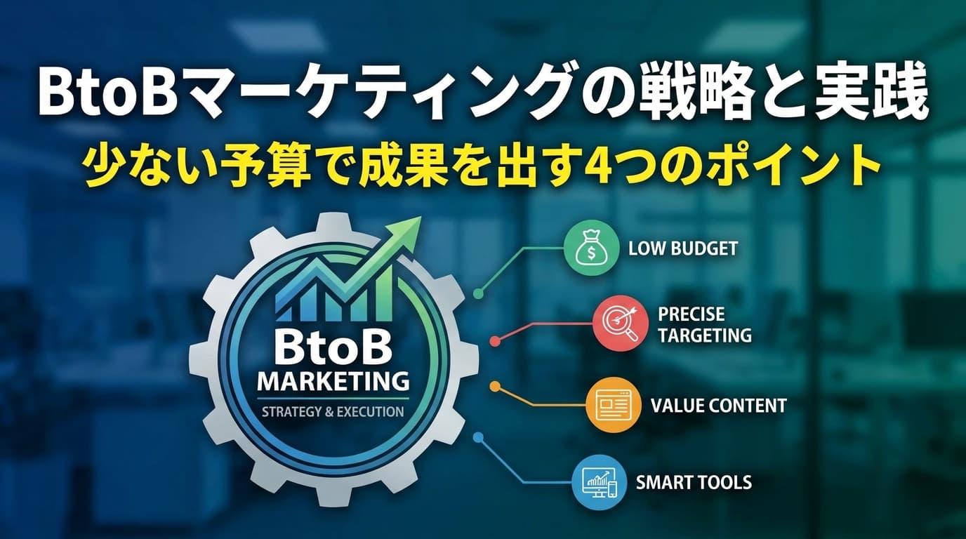 BtoBマーケティングの戦略と実践|中小企業が少ない予算で成果を出す4つのポイント