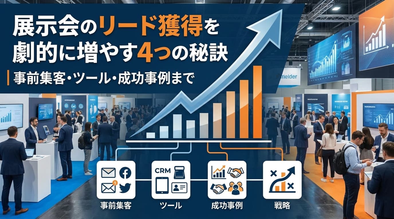 展示会のリード獲得を劇的に増やす4つの秘訣|事前集客・ツール・成功事例まで